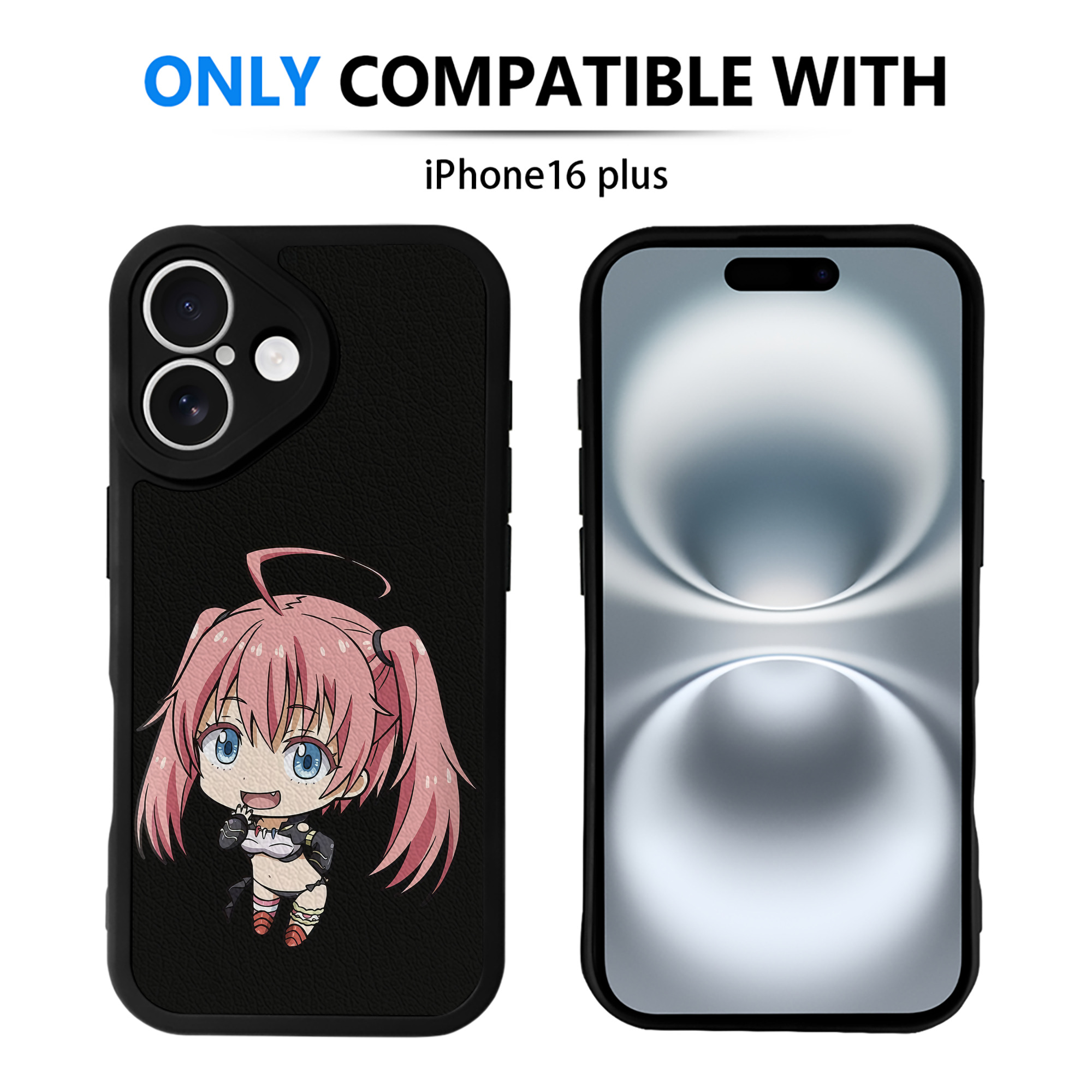 （画像用） 転スラ Regarding Reincarnated to Slime 【iPhone 16シリーズ対応】シリコンスマホケース（レザー調） 材質：シリコン
